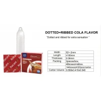 Презервативи Recare Cola Dotted&amp;Ribbed Condoms 3 шт, з пухирцями та ребрами, аромат: Кола — Просмотреть изображение 6