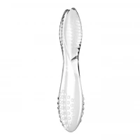 Двосторонній скляний дилдо Satisfyer Dazzling Crystal 2 Transparent