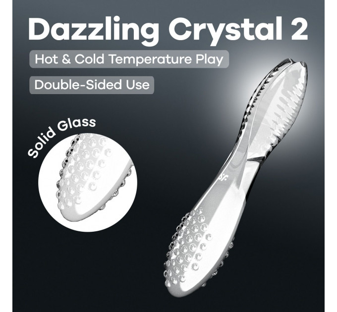 Двосторонній скляний дилдо Satisfyer Dazzling Crystal 2 Transparent