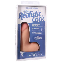 Фаллоимитатор Doc Johnson The Realistic Cock ULTRASKYN - 5 Inch with Balls Vanilla — Просмотреть изображение 8