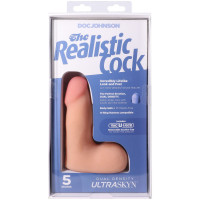 Фаллоимитатор Doc Johnson The Realistic Cock ULTRASKYN - 5 Inch with Balls Vanilla — Просмотреть изображение 10