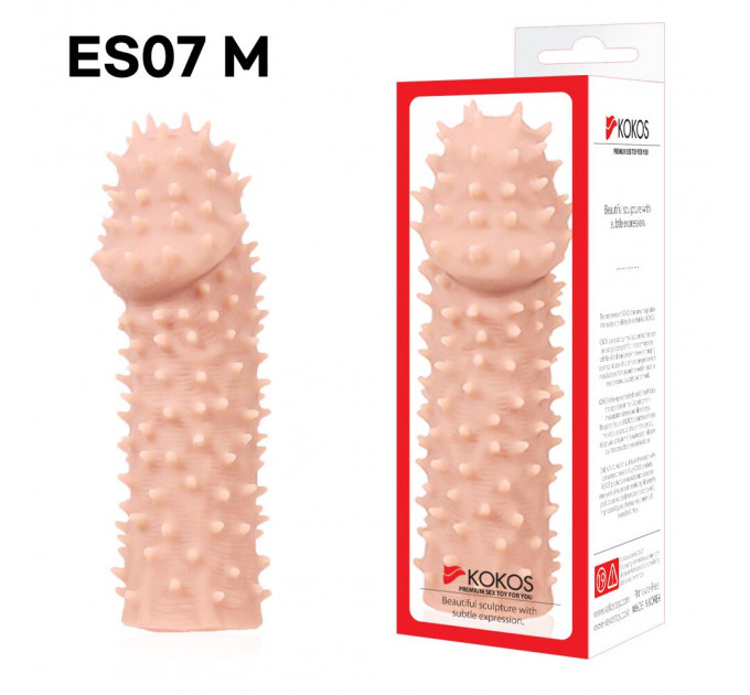 Насадка на член Kokos Extreme Sleeve ES.07 розмір M, потовщувальна, стимуляція точки G