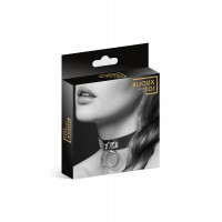 Чокер с кольцом для поводка Bijoux Pour Toi - FETISH Black, экокожа
