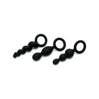 Набір анальних іграшок Satisfyer Plug black (set of 3) - Booty Call, макс. діаметр 3 см — Переглянути зображення 2