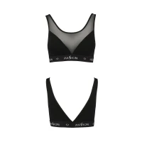 Топ з прозорою вставкою Passion PS002 TOP M, black — Переглянути зображення 5