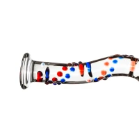 Скляний дилдо з вигинами і малюнком Gildo Glass Dildo No. 3 — Просмотреть изображение 3