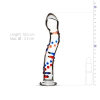 Скляний дилдо з вигинами і малюнком Gildo Glass Dildo No. 3 — Просмотреть изображение 5
