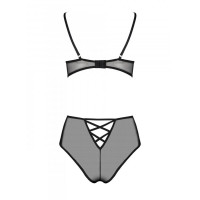 Еротичний комплект з малюнком Passion LOVELIA BIKINI S/M, black