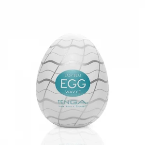 Мастурбатор-яйце Tenga Egg Wavy II з подвійним хвилястим рельєфом