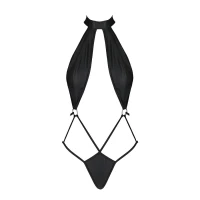 Боді-халтер з екошкіри Passion JANNIES BODY XXL/XXXL black — Переглянути зображення 3
