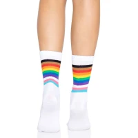 Шкарпетки жіночі в смужку Leg Avenue Pride crew socks Rainbow, 37–43 розмір — Переглянути зображення 2