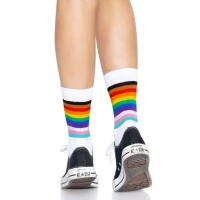 Шкарпетки жіночі в смужку Leg Avenue Pride crew socks Rainbow, 37–43 розмір — Переглянути зображення 4