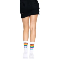Шкарпетки жіночі в смужку Leg Avenue Pride crew socks Rainbow, 37–43 розмір — Переглянути зображення 6