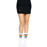 Шкарпетки жіночі в смужку Leg Avenue Pride crew socks Rainbow, 37–43 розмір — Переглянути зображення 5