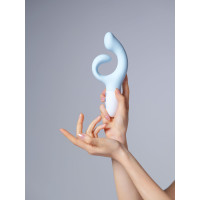 Вибратор-кролик для точки G KISTOY Big G Blue, изогнутый отросток, автоматический подогрев — Просмотреть изображение 7