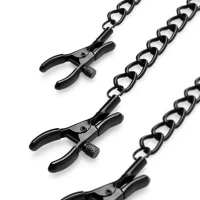 Затискачі для сосків та клітора Bedroom Fantasies: Nipple &amp; Clitoral Clamps, чорні — Переглянути зображення 2