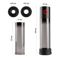 Автоматична вакуумна помпа Otouch MACHO WORK 1, 2 кільця 26 мм та 36 мм, LED-індикатор, до 20 см