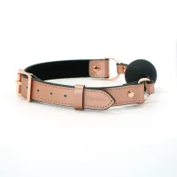 Кляп Liebe Seele Rose Gold Memory Ball Gag, силіконова кулька, діаметр 4,3 см, шкіряний ремінець — Переглянути зображення 2