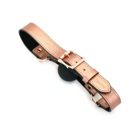 Кляп Liebe Seele Rose Gold Memory Ball Gag, силіконова кулька, діаметр 4,3 см, шкіряний ремінець — Переглянути зображення 4