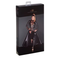 Сукня-плащ з мокрим ефектом Noir Handmade F128C Powerwetlook gown coat, S — Переглянути зображення 4