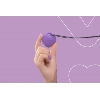 Мінівібратор «Сердечко» FairyGasm PleasureStone violet, 9 режимів, на шнурку — Переглянути зображення 6
