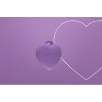Мінівібратор «Сердечко» FairyGasm PleasureStone violet, 9 режимів, на шнурку — Переглянути зображення 5