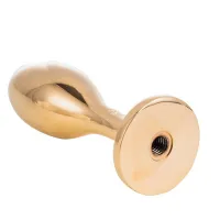Металева анальна пробка з хутряним хвостом LOCKINK SEVANDA White Fox-Tail Anal Rose-shape Plug — Переглянути зображення 5