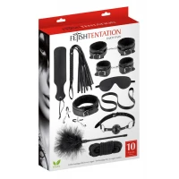 Набір для BDSM усе-в-одному Fetish Tentation SM Bondage Box in vegan leather, 10 предметів — Переглянути зображення 5
