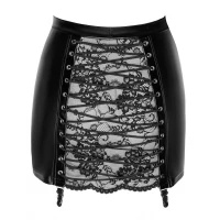 Спідниця Noir Handmade F341 Powerwetlook and lace skirt - S — Переглянути зображення 14