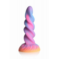 Фентезійний фалоімітатор Creature Cocks Glow-in-the-Dark Unicorn Dildo, світиться в темряві, 20,6 см