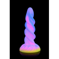 Фентезійний фалоімітатор Creature Cocks Glow-in-the-Dark Unicorn Dildo, світиться в темряві, 20,6 см — Переглянути зображення 5