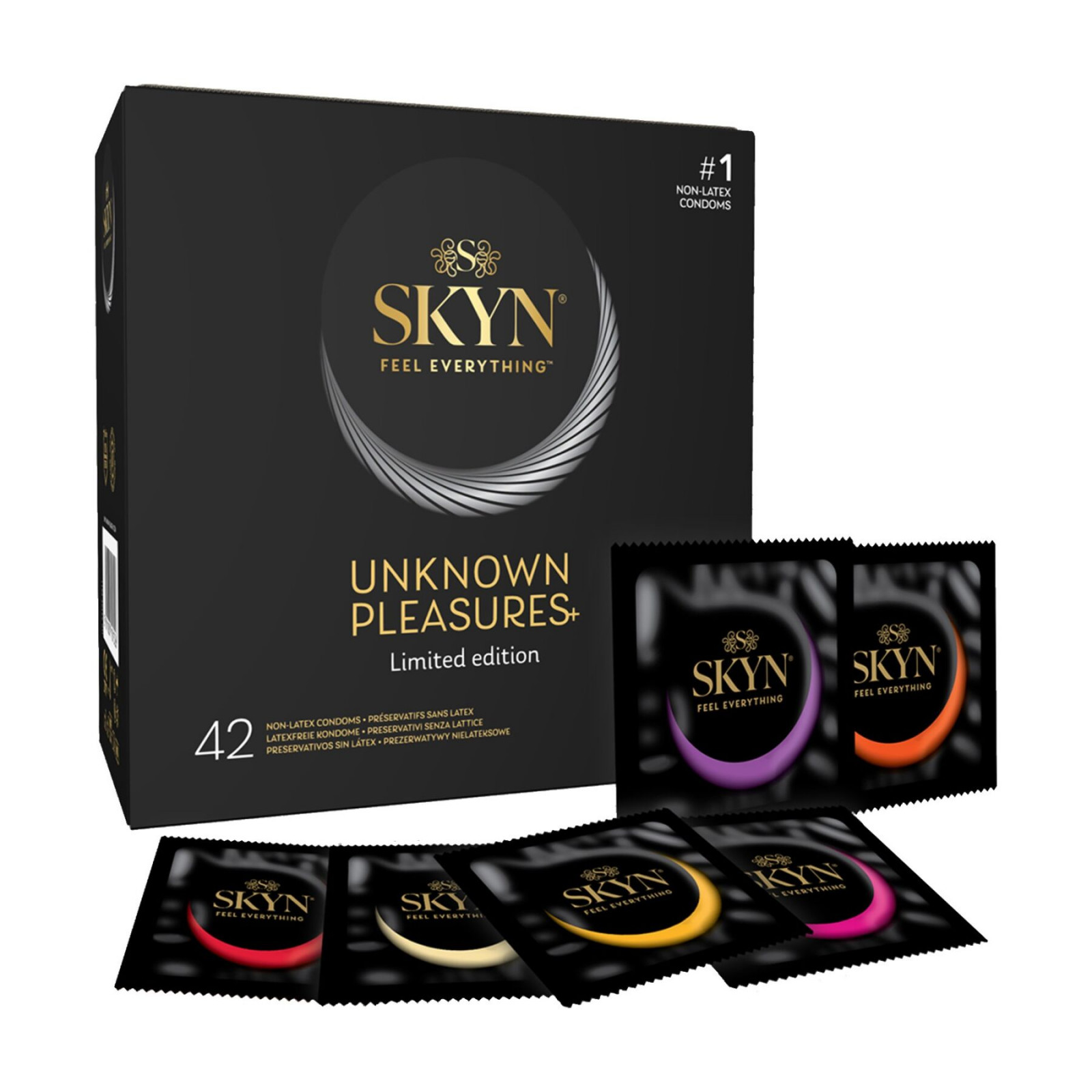 Безлатексні преміум-презервативи SKYN Unknown Pleasures 42 шт, 6 різних видів