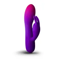 Вібратор-кролик Rocks Off Glo Girl – Rabbit, 2 мотори, 10 режимів, на батарейках — Переглянути зображення 1