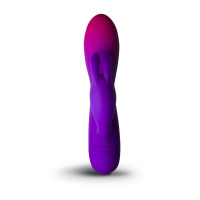 Вибратор-кролик Rocks Off Glo Girl – Rabbit, 2 мотора, 10 режимов, на батарейках