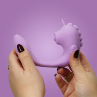 Вібратор-єдиноріжка Unihorn – C Horse – Marina Lilac, вагінально-кліторальна стимуляція, 2 мотори по 10 режимів — Просмотреть изображение 12