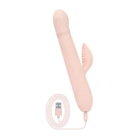 Вібратор-кролик із пульсацією Good Vibes Only – SHAI Thrusting Vibrator Soft Silicone – Pink, 3 мотори — Переглянути зображення 5