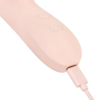 Вібратор-кролик із пульсацією Good Vibes Only – SHAI Thrusting Vibrator Soft Silicone – Pink, 3 мотори — Переглянути зображення 6
