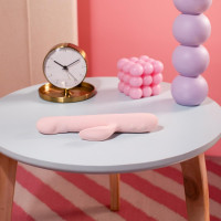 Вибратор-кролик Good Vibes Only - SHAI Thrusting Vibrator Soft Silicone - Pink — Просмотреть изображение 11