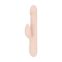 Вібратор-кролик із пульсацією Good Vibes Only – SHAI Thrusting Vibrator Soft Silicone – Pink, 3 мотори — Переглянути зображення 2
