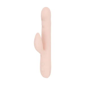 Вібратор-кролик із пульсацією Good Vibes Only – SHAI Thrusting Vibrator Soft Silicone – Pink, 3 мотори