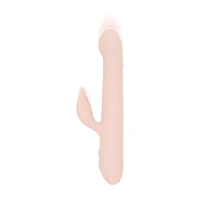 Вібратор-кролик із пульсацією Good Vibes Only – SHAI Thrusting Vibrator Soft Silicone – Pink, 3 мотори — Переглянути зображення 1