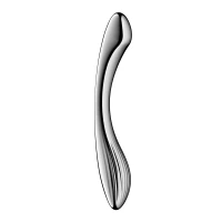 Металевий дилдо Satisfyer Pure Gravity 1, двосторонній, можна нагрівати й охолоджувати, 939 г — Просмотреть изображение 1