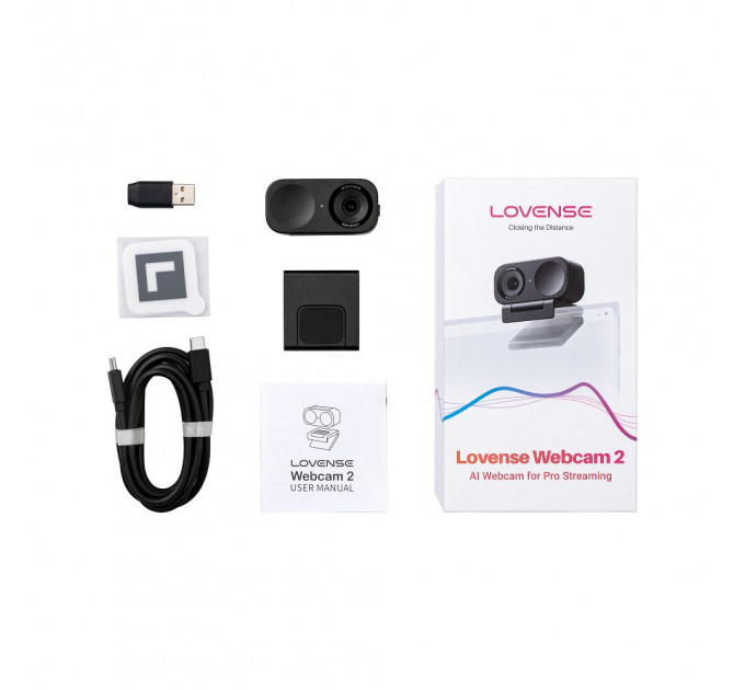Вебкамера 4К зі штучним інтелектом Lovense WebCam 2, для стриму, активація чайовими
