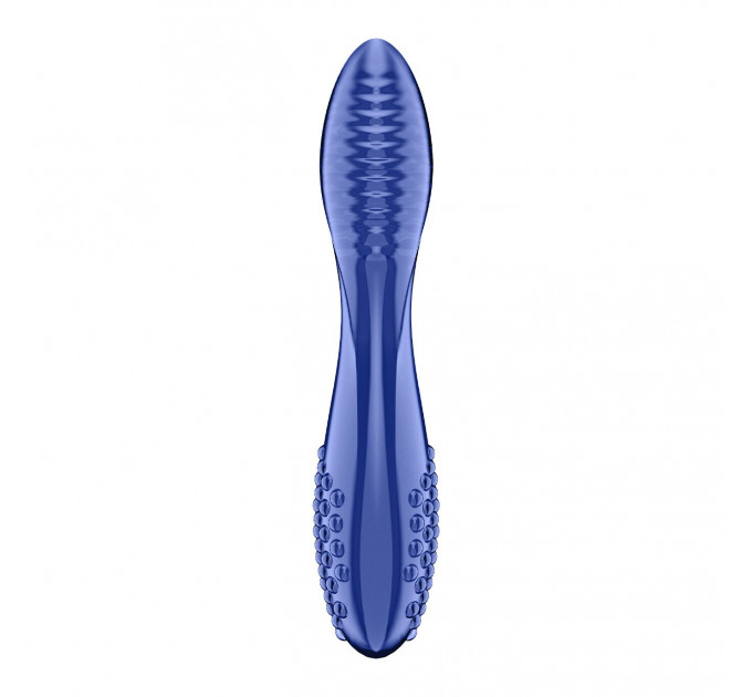 Двосторонній скляний дилдо Satisfyer Dazzling Crystal 2 Blue