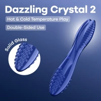 Двосторонній скляний дилдо Satisfyer Dazzling Crystal 2 Blue — Переглянути зображення 6