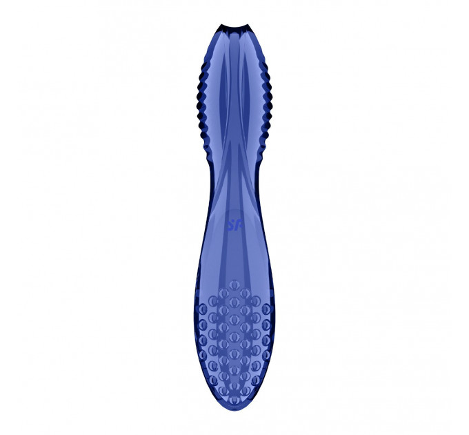 Двосторонній скляний дилдо Satisfyer Dazzling Crystal 2 Blue