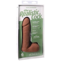 Фалоімітатор Doc Johnson The Realistic Cock ULTRASKYN - 6 Inch with Balls Caramel — Просмотреть изображение 8