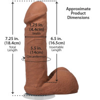 Фаллоимитатор Doc Johnson The Realistic Cock ULTRASKYN - 6 Inch with Balls Caramel — Просмотреть изображение 5
