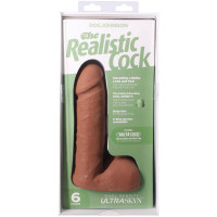 Фаллоимитатор Doc Johnson The Realistic Cock ULTRASKYN - 6 Inch with Balls Caramel — Просмотреть изображение 10