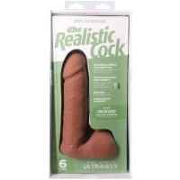 Фалоімітатор Doc Johnson The Realistic Cock ULTRASKYN - 6 Inch with Balls Caramel — Просмотреть изображение 10